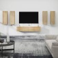 vidaXL Σετ Επίπλων Τηλεόρασης 6 Τεμαχίων Sonoma Δρυς Επεξ. Ξύλο