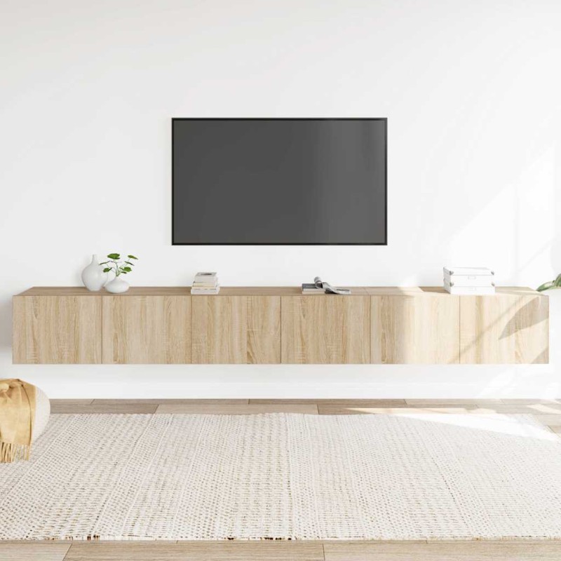 vidaXL Σετ Επίπλων Τηλεόρασης 3 Τεμαχίων Sonoma Δρυς Επεξ. Ξύλο