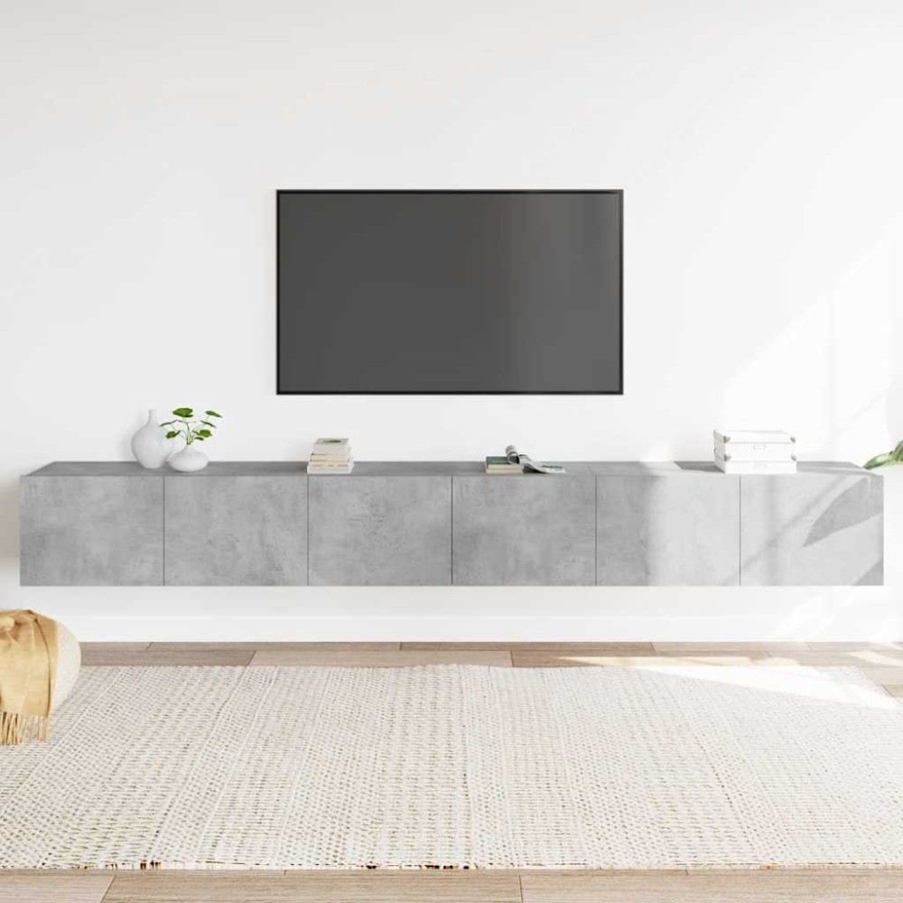 vidaXL Σετ Επίπλων Τηλεόρασης 3 Τεμαχίων Γκρι Σκυρ. Επεξεργασμένο Ξύλο