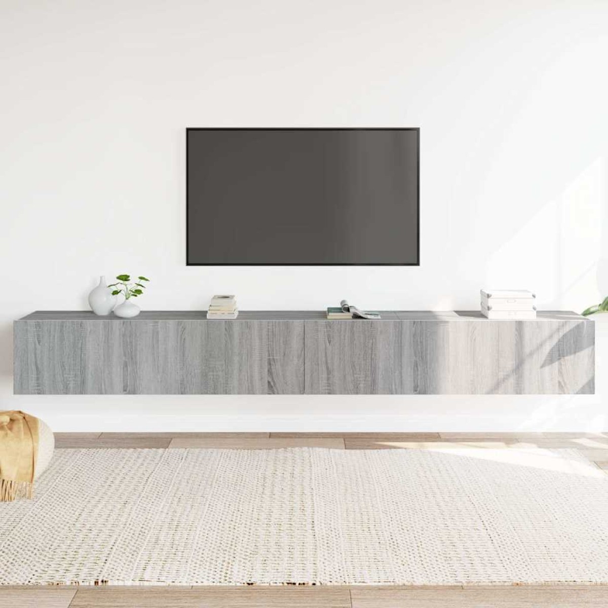 vidaXL Σετ Επίπλων Τηλεόρασης 3 Τεμ. Γκρι Sonoma Επεξεργασμένο Ξύλο