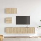 vidaXL Σετ Επίπλων Τηλεόρασης 4 Τεμαχίων Sonoma Δρυς Επεξ. Ξύλο