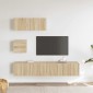 vidaXL Σετ Επίπλων Τηλεόρασης 4 Τεμαχίων Sonoma Δρυς Επεξ. Ξύλο