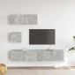 vidaXL Σετ Επίπλων Τηλεόρασης 4Τεμαχίων Γκρι Σκυρ. Επεξεργασμένο Ξύλο