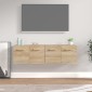 vidaXL Ντουλάπια Τοίχου 2 τεμ. Sonoma Δρυς 60x36,5x35 εκ. Επεξ. Ξύλο