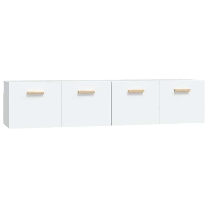 vidaXL Ντουλάπια Τοίχου 2 τεμ. Λευκά 80x35x36,5 εκ. Επεξ. Ξύλο