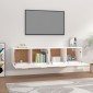vidaXL Ντουλάπια Τοίχου 2 τεμ. Λευκά 80x35x36,5 εκ. Επεξ. Ξύλο