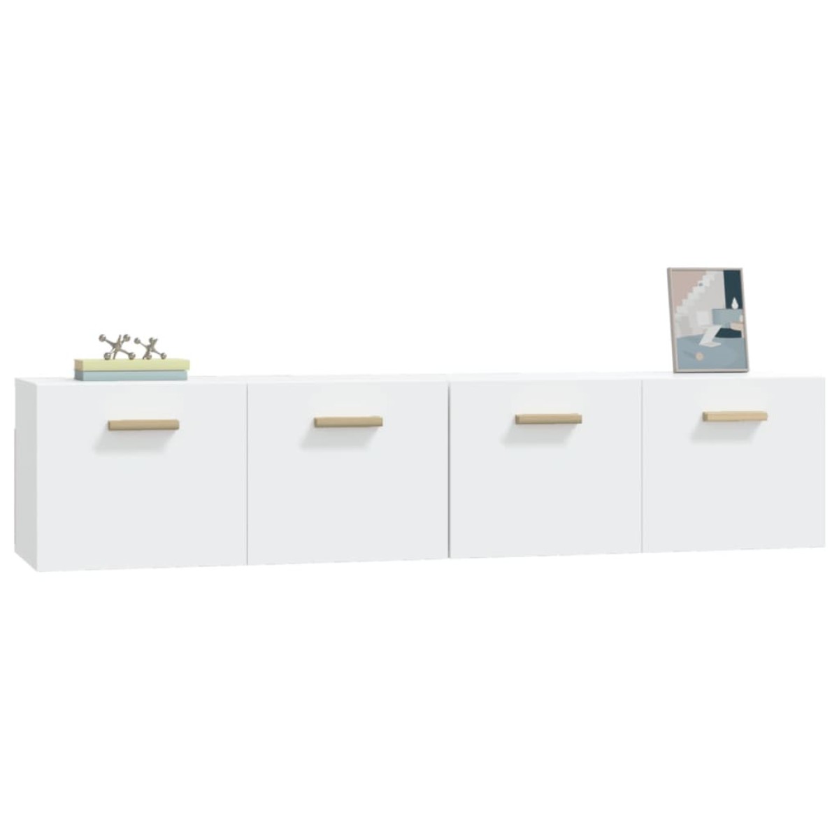 vidaXL Ντουλάπια Τοίχου 2 τεμ. Λευκά 80x35x36,5 εκ. Επεξ. Ξύλο