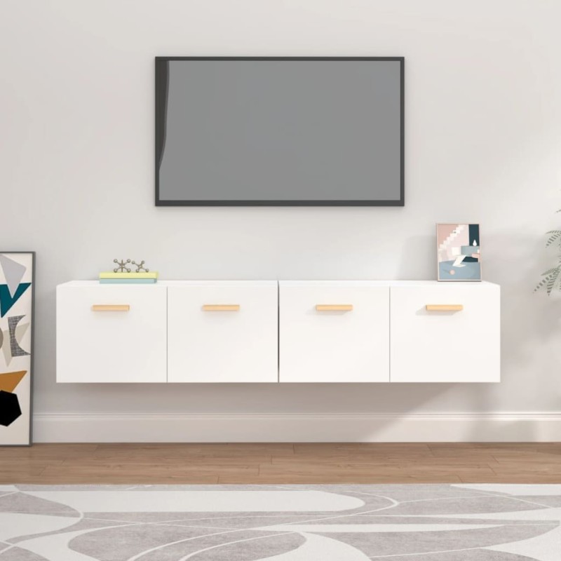 vidaXL Ντουλάπια Τοίχου 2 τεμ. Λευκά 80x35x36,5 εκ. Επεξ. Ξύλο