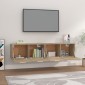 vidaXL Ντουλάπια Τοίχου 2 τεμ. Sonoma Δρυς 80x35x36,5 εκ. Επεξ. Ξύλο