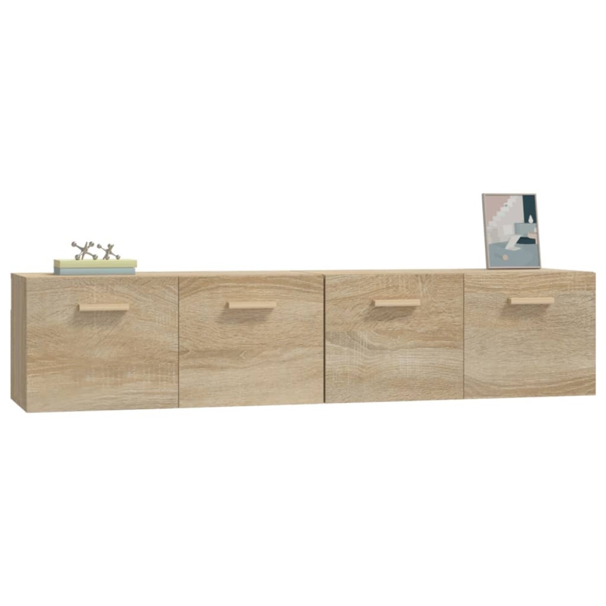 vidaXL Ντουλάπια Τοίχου 2 τεμ. Sonoma Δρυς 80x35x36,5 εκ. Επεξ. Ξύλο