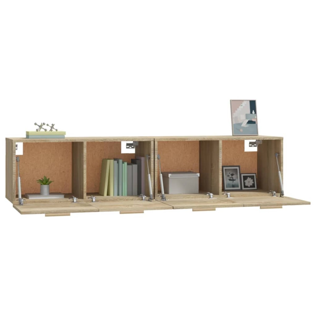 vidaXL Ντουλάπια Τοίχου 2 τεμ. Sonoma Δρυς 80x35x36,5 εκ. Επεξ. Ξύλο