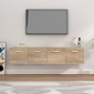 vidaXL Ντουλάπια Τοίχου 2 τεμ. Sonoma Δρυς 80x35x36,5 εκ. Επεξ. Ξύλο