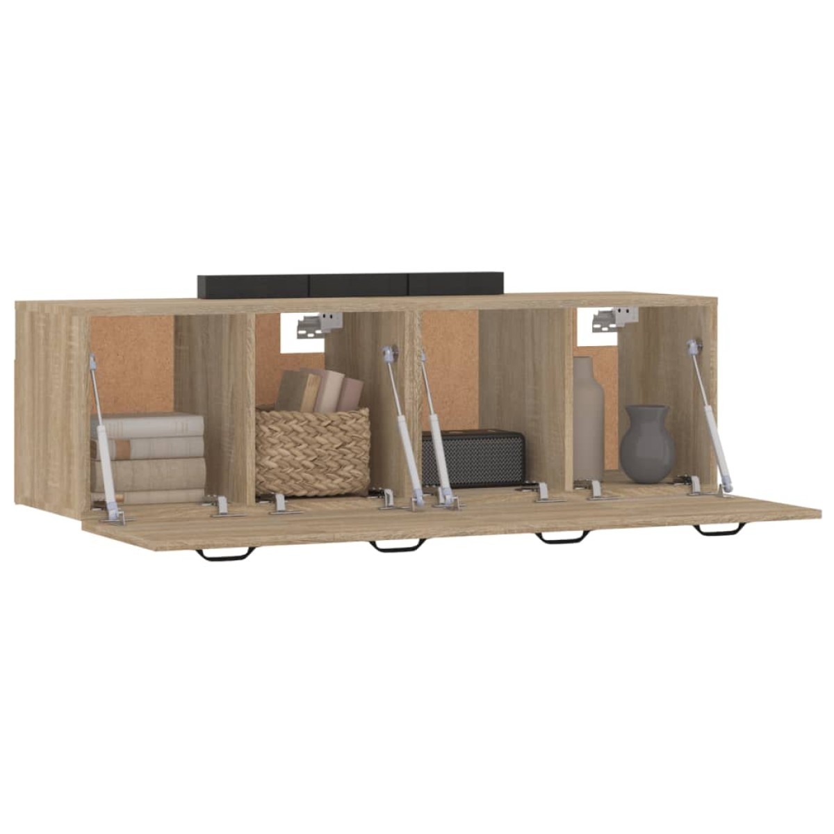 vidaXL Ντουλάπια Τοίχου 2 τεμ. Sonoma Δρυς 80x35x36,5 εκ. Επεξ. Ξύλο