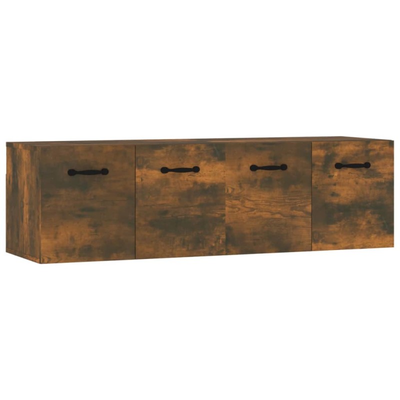 vidaXL Ντουλάπια Τοίχου 2 τεμ. Καπνιστή δρυς 80x35x36,5 εκ. Επεξ. Ξύλο