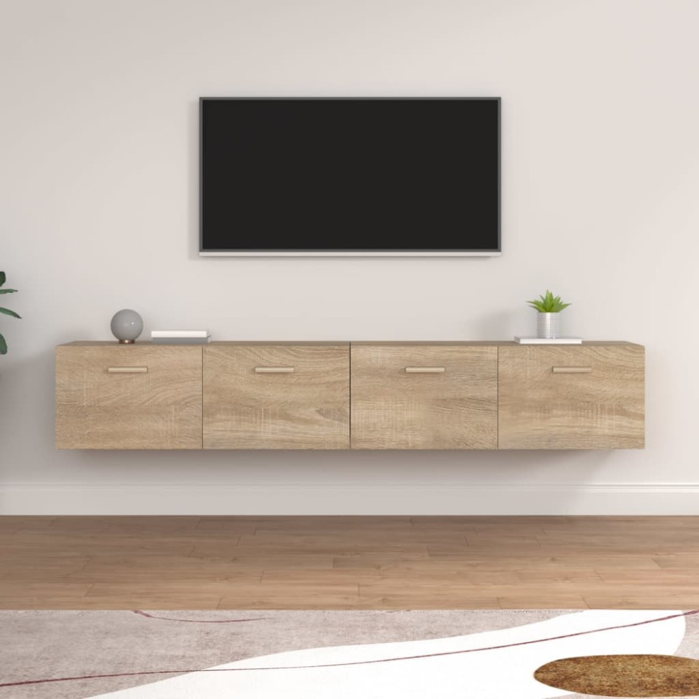 vidaXL Ντουλάπια Τοίχου 2 τεμ. Sonoma Δρυς 100x36,5x35 εκ. Επεξ. Ξύλο