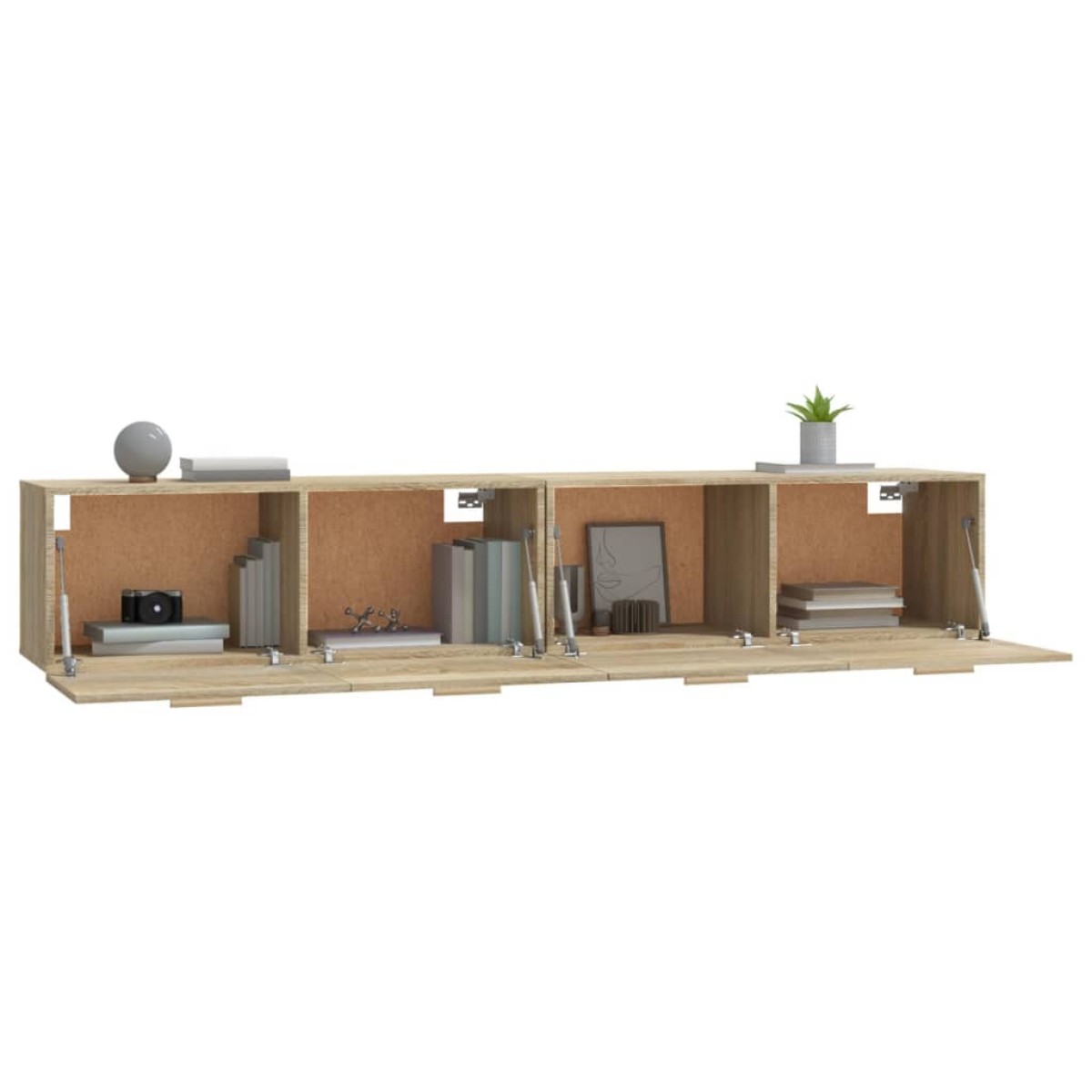 vidaXL Ντουλάπια Τοίχου 2 τεμ. Sonoma Δρυς 100x36,5x35 εκ. Επεξ. Ξύλο