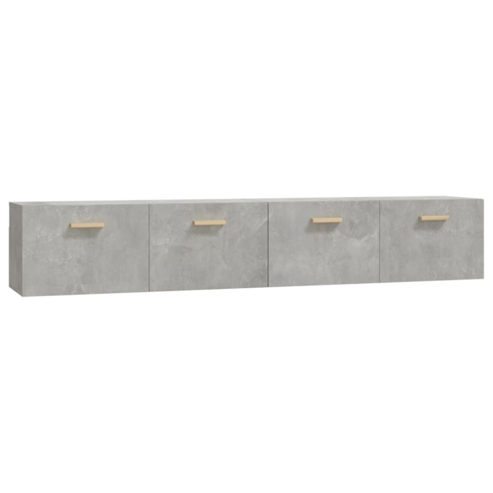 vidaXL Ντουλάπια Τοίχου 2 τεμ. Γκρι Σκυρ. 100x36,5x35 εκ. Επεξ. Ξύλο
