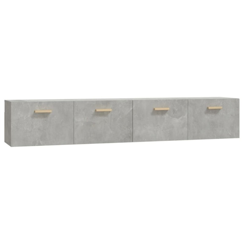 vidaXL Ντουλάπια Τοίχου 2 τεμ. Γκρι Σκυρ. 100x36,5x35 εκ. Επεξ. Ξύλο