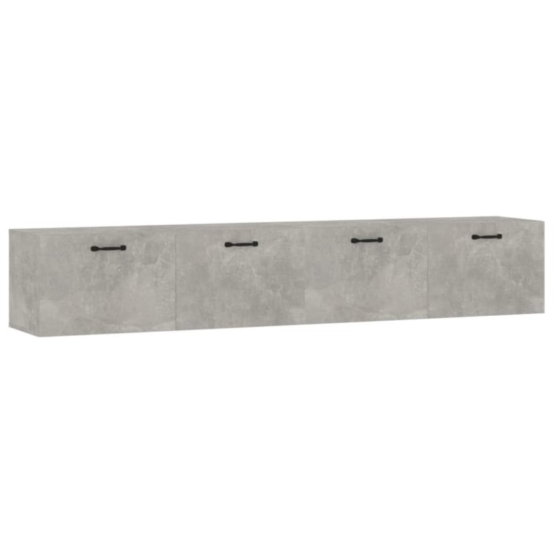 vidaXL Ντουλάπια Τοίχου 2 τεμ. Γκρι Σκυρ. 100x36,5x35 εκ. Επεξ. Ξύλο