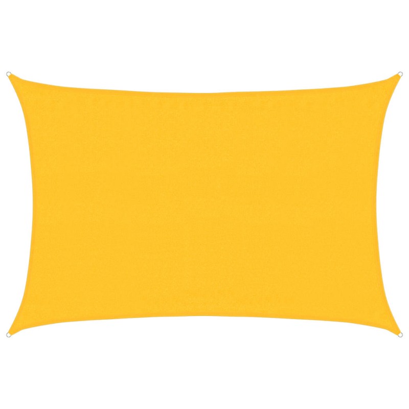 vidaXL Πανί Σκίασης Ορθογώνιο Κίτρινο 3,5x5 μ. HDPE 160 γρ./μ²