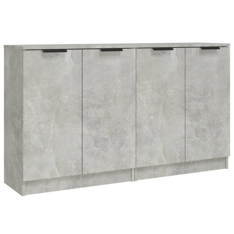 vidaXL Ντουλάπια 2 τεμ. Γκρι Σκυροδέματος 60x30x70 εκ. Επεξεργ. Ξύλο