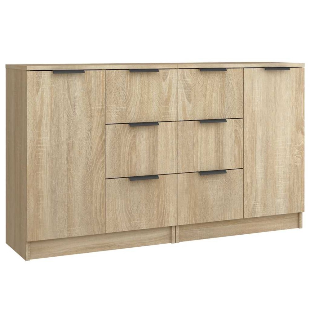 vidaXL Ντουλάπια 2 τεμ. Sonoma Δρυς 60x30x70 εκ. Επεξεργασμένο Ξύλο