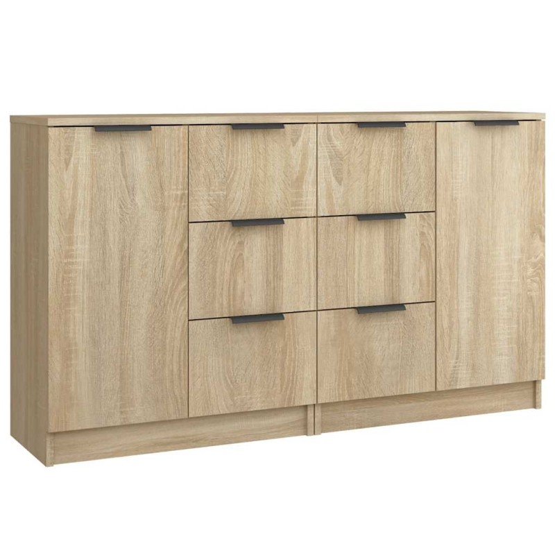 vidaXL Ντουλάπια 2 τεμ. Sonoma Δρυς 60x30x70 εκ. Επεξεργασμένο Ξύλο