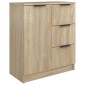 vidaXL Ντουλάπια 2 τεμ. Sonoma Δρυς 60x30x70 εκ. Επεξεργασμένο Ξύλο