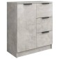 vidaXL Ντουλάπια 2 τεμ. Γκρι Σκυροδέματος 60x30x70 εκ. Επεξεργ. Ξύλο