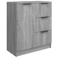 vidaXL Ντουλάπι 2 τεμ. Γκρι Sonoma 60x30x70 εκ. από Επεξεργασμένο Ξύλο