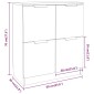 vidaXL Ντουλάπια 2 τεμ. άσπρο 60x30x70 εκ. Επεξεργασμένο Ξύλο