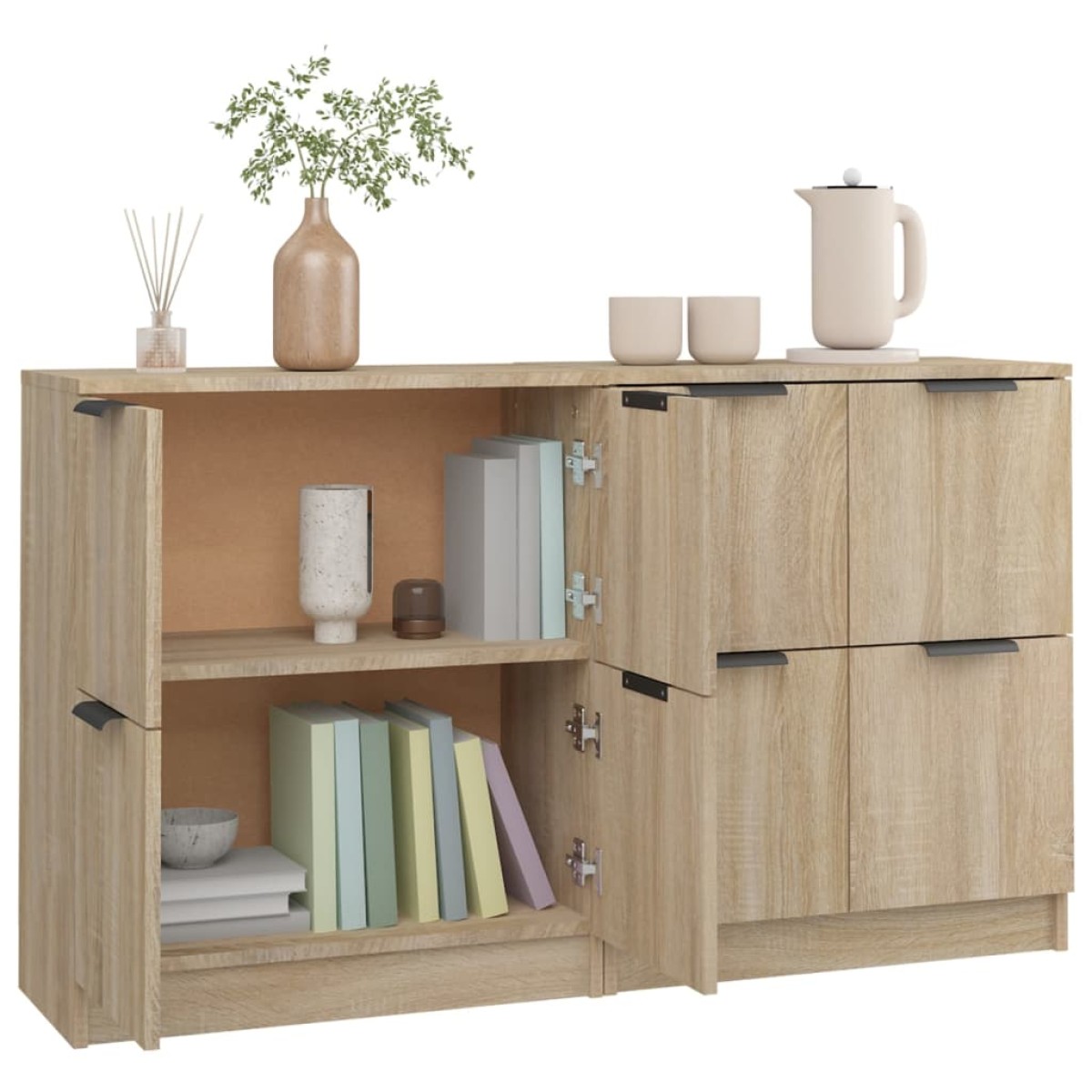 vidaXL Ντουλάπια 2 τεμ. Sonoma Δρυς 60x30x70 εκ. Επεξεργασμένο Ξύλο