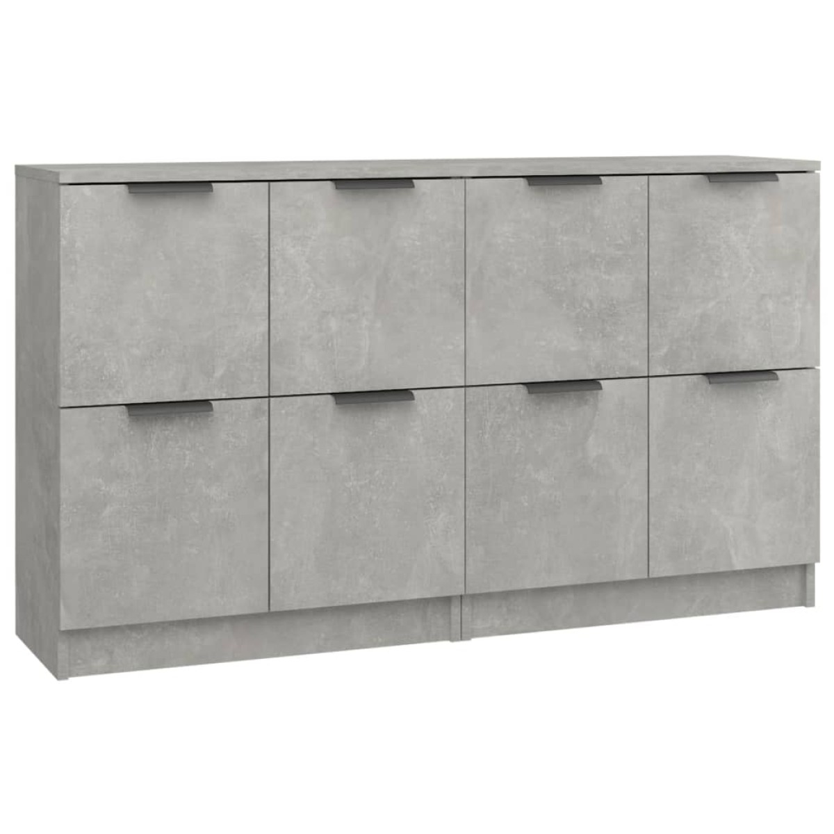 vidaXL Ντουλάπια 2 τεμ. Γκρι Σκυροδέματος 60x30x70 εκ. Επεξεργ. Ξύλο