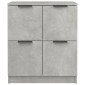 vidaXL Ντουλάπια 2 τεμ. Γκρι Σκυροδέματος 60x30x70 εκ. Επεξεργ. Ξύλο