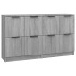 vidaXL Ντουλάπι 2 τεμ. Γκρι Sonoma 60x30x70 εκ. από Επεξεργασμένο Ξύλο
