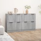 vidaXL Ντουλάπι 2 τεμ. Γκρι Sonoma 60x30x70 εκ. από Επεξεργασμένο Ξύλο