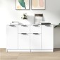 vidaXL Ντουλάπια 2 τεμ. άσπρο 60x30x70 εκ. Επεξεργασμένο Ξύλο