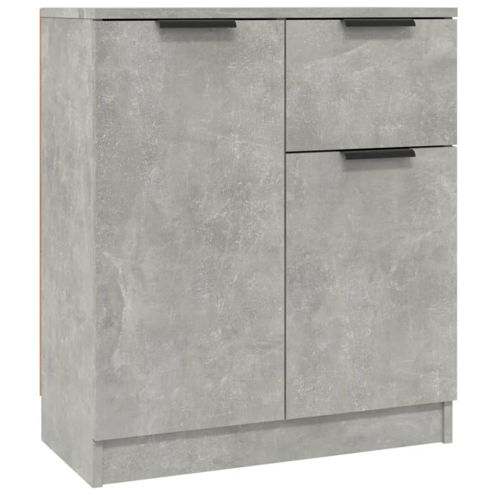 vidaXL Ντουλάπια 2 τεμ. Γκρι Σκυροδέματος 60x30x70 εκ. Επεξεργ. Ξύλο