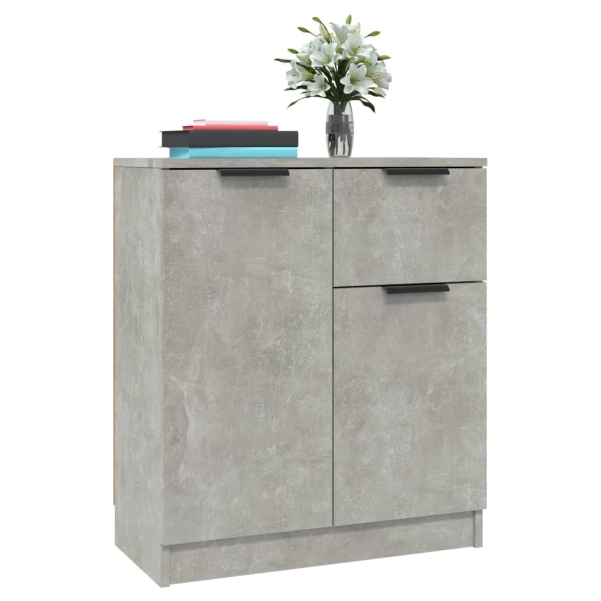 vidaXL Ντουλάπια 2 τεμ. Γκρι Σκυροδέματος 60x30x70 εκ. Επεξεργ. Ξύλο