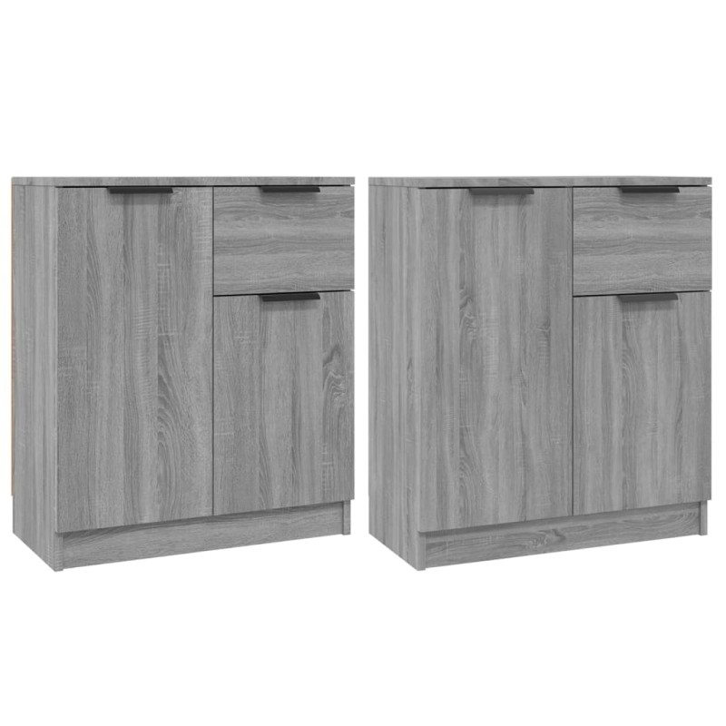 vidaXL Ντουλάπι 2 τεμ. Γκρι Sonoma 60x30x70 εκ. από Επεξεργασμένο Ξύλο