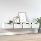 vidaXL Ντουλάπια Τοίχου 2 τεμ. Λευκά 68x30x20 εκ. Επεξεργασμένο Ξύλο