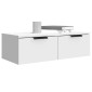 vidaXL Ντουλάπια Τοίχου 2 τεμ. Λευκά 68x30x20 εκ. Επεξεργασμένο Ξύλο