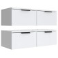 vidaXL Ντουλάπια Τοίχου 2 τεμ. Λευκά 68x30x20 εκ. Επεξεργασμένο Ξύλο