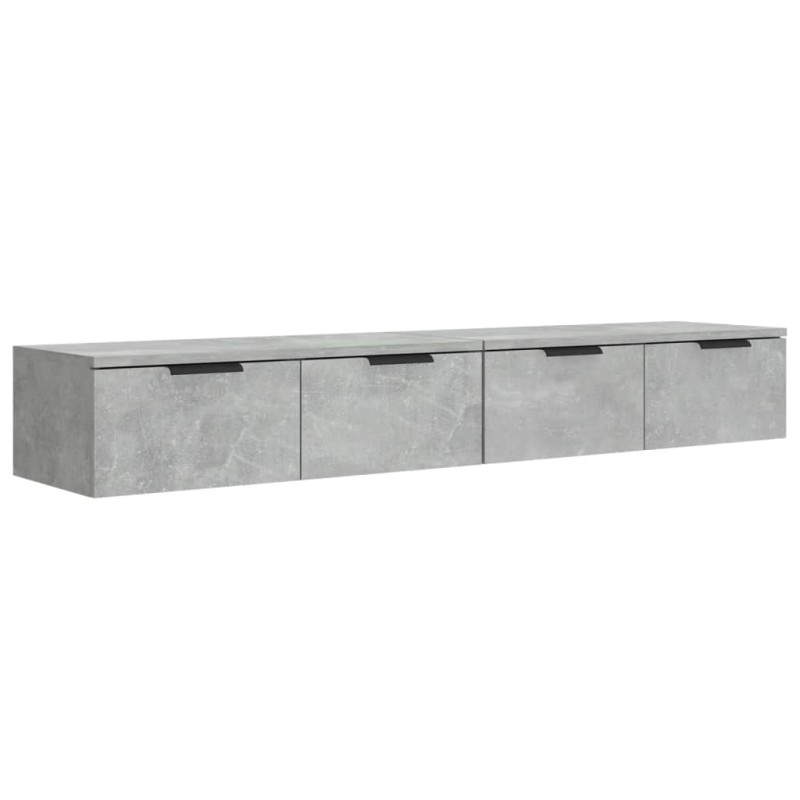 vidaXL Ντουλάπια Τοίχου 2 τεμ. Γκρι Σκυρ. 68x30x20 εκ. Επεξ. Ξύλο