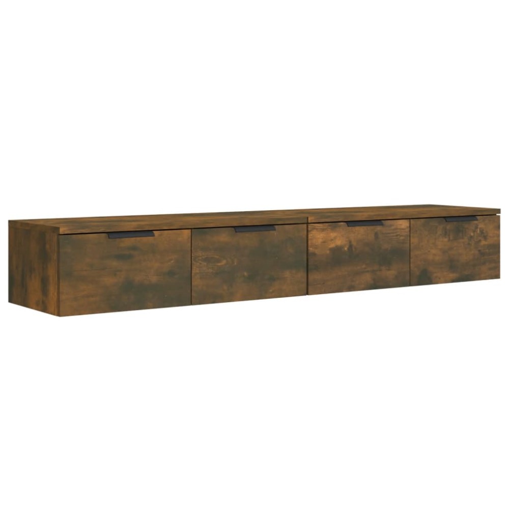 vidaXL Έπιπλα Τοίχου 2 τεμ. Καπν. Δρυς 68x30x20 εκ. Επ. Ξύλο