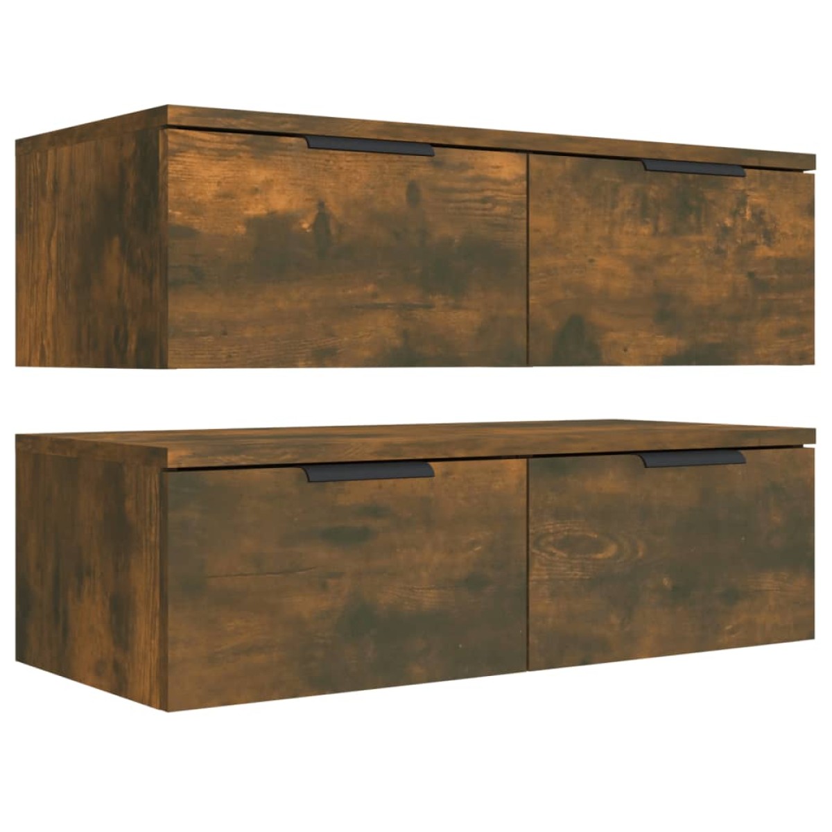 vidaXL Έπιπλα Τοίχου 2 τεμ. Καπν. Δρυς 68x30x20 εκ. Επ. Ξύλο