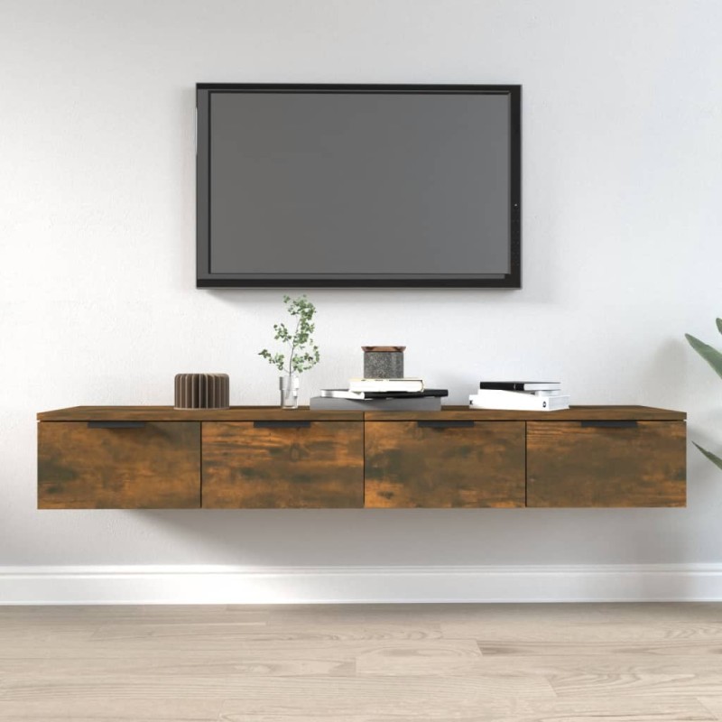 vidaXL Έπιπλα Τοίχου 2 τεμ. Καπν. Δρυς 68x30x20 εκ. Επ. Ξύλο