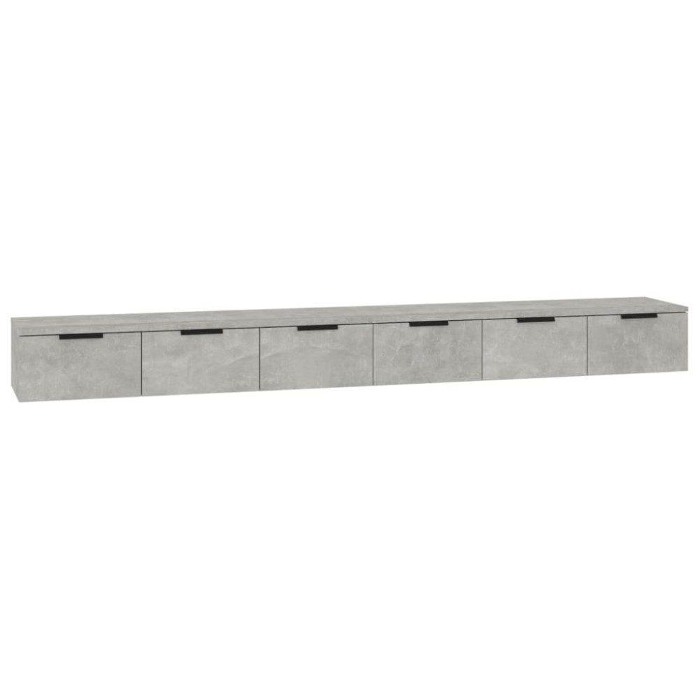 vidaXL Ντουλάπια Τοίχου 2 τεμ. Γκρι Σκυρ. 102x30x32 εκ. Επεξ. Ξύλο