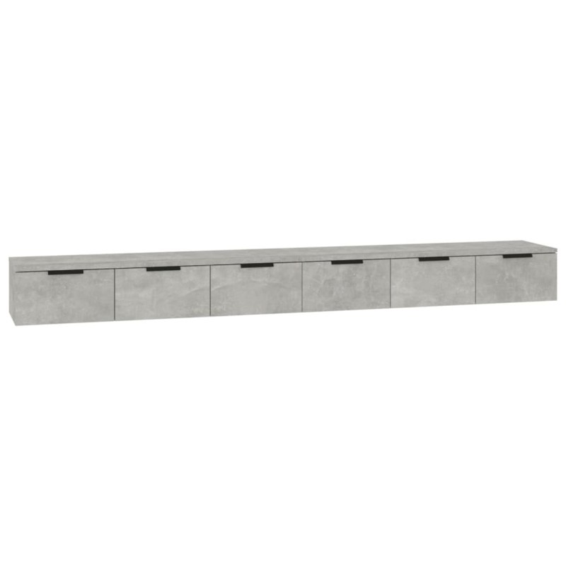 vidaXL Ντουλάπια Τοίχου 2 τεμ. Γκρι Σκυρ. 102x30x32 εκ. Επεξ. Ξύλο
