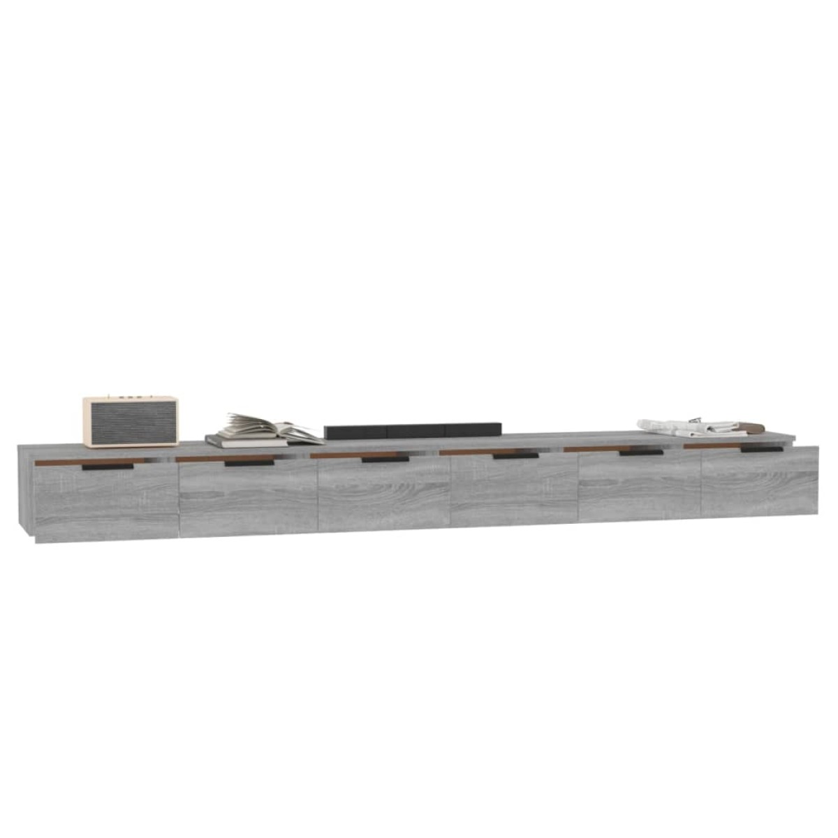 vidaXL Ντουλάπια Τοίχου 2 τεμ. Γκρι Sonoma 102x30x20 εκ. Επ. Ξύλο